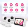 Picture of VTech Video Baby Monitor with 3 Cameras, 5" LCD Screen, Up to 17Hrs Video & 31Hrs Audio Battery Life, Night Vision, 1000ft Range, Pan-Tilt-Zoom, Lullabies, Soothing Sounds, Temperature Sensor, VM924-3