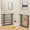 Picture of Cumbor 2 Pack 29.7-40.6" Baby Gate for Stairs, Mom's Choice Awards Winner-Dog Gate for Doorways, Pressure Mounted Self Closing Pet Gates for Dogs Indoor, Safety Child Gate with Easy Walk Thru Door