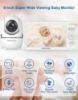 Picture of HelloBaby World's First 6" IPS Split Screen Baby Monitor with 2 Cameras - No WiFi, 30hr Battery, 355° Pan-Tilt, Night Vision, 1000ft, Portable Travel Video Audio Monitor with Temp Alert/Lullabies/VOX