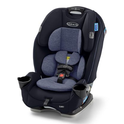 Picture of Graco Slimfit 3-in-1 Convertible Car Seat, Ultra-Space-Saving Design, Silas, Suitable for Rear and Forward-Facing, Highback Booster Seat with 10-Position Headrest