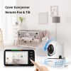 Picture of HelloBaby HB6550 5" Baby Monitor 3 Cameras, 26-Hour Battery, Pan-Tilt-Zoom,1000ft Range Video Audio Baby Monitor No WiFi, ECO, Night Vision, 2-Way Talk, 8 Lullabies and Temperature, Ideal Gifts