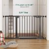 Picture of Cumbor 2 Pack 29.7-46" Baby Gate for Stairs, Mom's Choice Awards Winner-Auto Close Dog Gate for doorways, Easy Install Pressure Mounted Pet Gates indoor, Easy Walk Thru Wide Safety Gate for Dog, Black