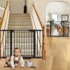 Picture of Cumbor 2 Pack 29.7-46" Baby Gate for Stairs, Mom's Choice Awards Winner-Auto Close Dog Gate for doorways, Easy Install Pressure Mounted Pet Gates indoor, Easy Walk Thru Wide Safety Gate for Dog, Black