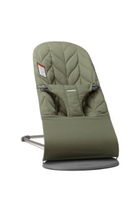 Picture of BabyBjörn Bouncer Bliss, Dark Green, Woven, Petal Quilt | 2-in-1 Adjustable Baby Bouncer Seat and Toddler Chair, Newborn to Toddler (8-29 lbs), 4 Positions, Lightweight & Portable