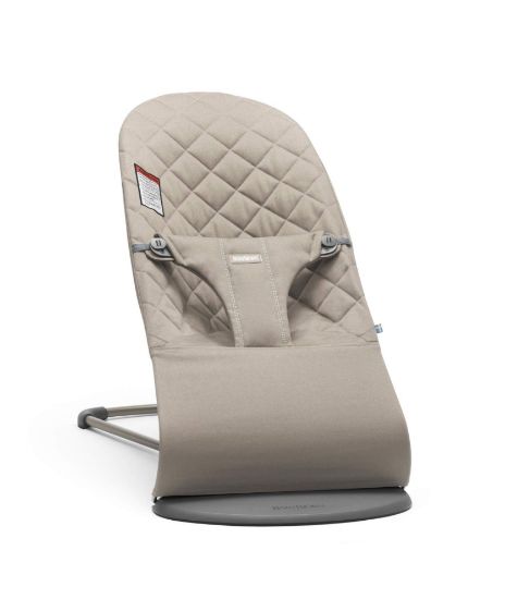 Picture of BabyBjörn Bouncer Bliss, Sand Gray, Cotton | 2-in-1 Adjustable Baby Bouncer Seat and Toddler Chair, Newborn to Toddler (8-29 lbs), 4 positions, Lightweight & Portable