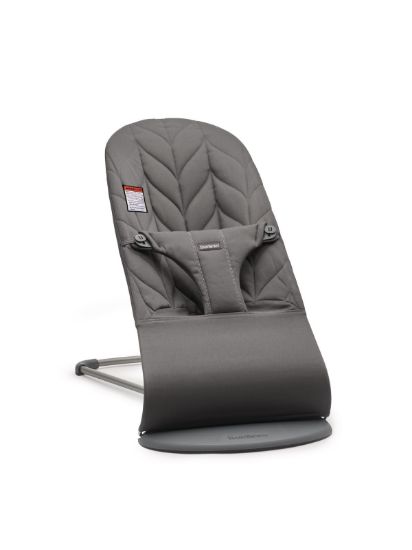Picture of BabyBjörn Bouncer Bliss, Anthracite, Woven, Petal Quilt | 2-in-1 Adjustable Baby Bouncer Seat and Toddler Chair, Newborn to Toddler (8-29 lbs), 4 Positions, Lightweight & Portable
