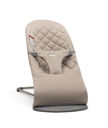 Picture of BabyBjörn Bouncer Bliss, Sand Gray, Woven, Classic Quilt | 2-in-1 Adjustable Baby Bouncer Seat and Toddler Chair, Newborn to Toddler (8-29 lbs), 4 Positions, Lightweight & Portable