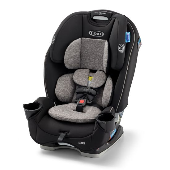 Picture of Graco Slimfit 3-in-1 Convertible Car Seat, Ultra-Space-Saving Design, Jarret, Suitable for Rear and Forward-Facing, Highback Booster Seat with 10-Position Headrest