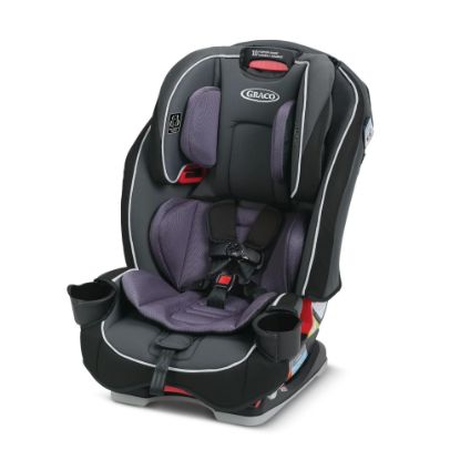 Picture of Graco SlimFit 3-in-1 Convertible Car Seat, Space Saving Design, Forward & Rear-Facing, Highback Booster Option - Purple