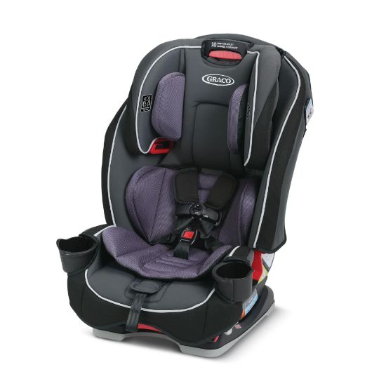 Picture of Graco SlimFit 3-in-1 Convertible Car Seat, Space Saving Design, Forward & Rear-Facing, Highback Booster Option - Purple