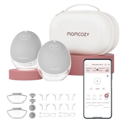 Picture of Momcozy Breast Pump Hands Free Upgraded Mobile Flow | M9, App Discreet Control with Personalized Multi-Modes & 15 Levels, Wearable Breast Pump 24mm