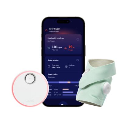Picture of Owlet Dream Sock® - FDA-Cleared Smart Baby Monitor - Track Live Pulse (Heart) Rate, Oxygen in Infants - Receive Notifications