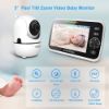 Picture of HelloBaby HB6550 5" Baby Monitor 4 Cameras No WiFi, 26-Hour Battery, Pan-Tilt-Zoom, 1000ft Range Video Audio Baby Monitor, ECO, Night Vision, 2-Way Talk, 8 Lullabies and Temperature, Ideal Gifts
