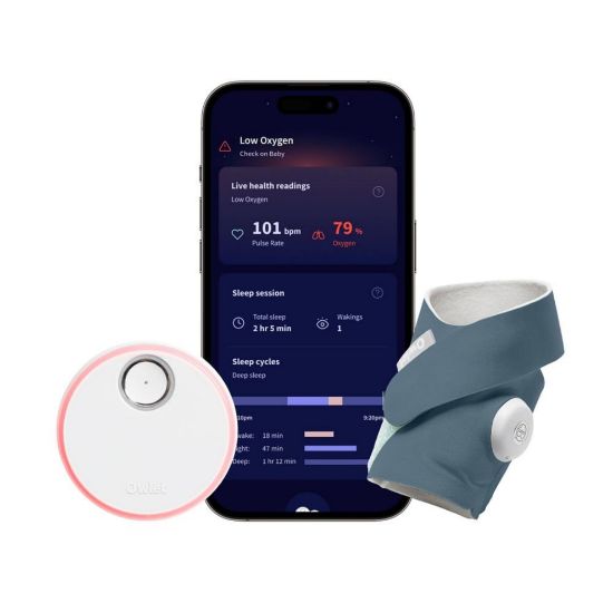 Picture of Owlet Dream Sock® - FDA-Cleared Smart Baby Monitor - Track Live Pulse (Heart) Rate, Oxygen in Infants - Receive Notifications