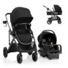 Picture of Evenflo Pivot Suite Travel System with LiteMax Infant Car Seat with Anti-Rebound Bar Dunloe Black