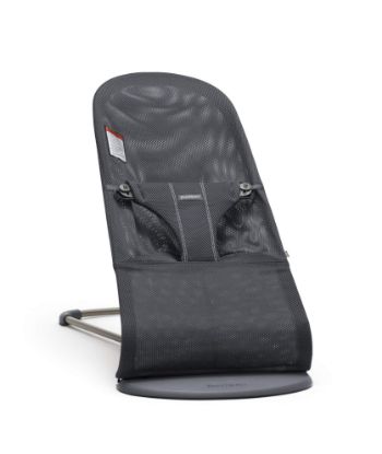 Picture of BabyBjörn Bouncer Bliss, Anthracite, Mesh | 2-in-1 Adjustable Baby Bouncer Seat and Toddler Chair, Newborn to Toddler (8-29 lbs), 4 positions, Lightweight & Portable