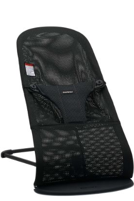 Picture of BabyBjörn Bouncer Bliss, Black Frame, Mesh, Black 2-in-1 Adjustable Baby Bouncer Seat and Toddler Chair, Newborn to Toddler (8-29 lbs), 4 Positions, Lightweight & Portable