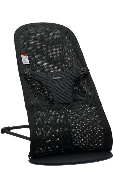 Picture of BabyBjörn Bouncer Bliss, Black Frame, Mesh, Black 2-in-1 Adjustable Baby Bouncer Seat and Toddler Chair, Newborn to Toddler (8-29 lbs), 4 Positions, Lightweight & Portable