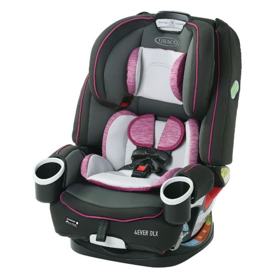 Picture of Graco 4Ever DLX 4-in-1 Car Seat, Pink | Infant to Toddler Car Seat, with 10 Years of Use | Rear-facing, Forward-facing and Booster Modes | Safe, Comfortable and Convenient
