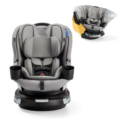 Picture of Graco EasyTurn 360 2-in-1 Convertible Car Seat, 360 Degree Rotating Infant to Toddler Rotating Car Seat, 2 Modes Forward and Rear Facing, Slim Design, Solae