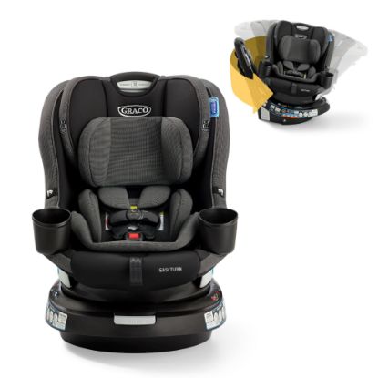 Picture of Graco EasyTurn 360 2-in-1 Convertible Car Seat, 360 Degree Rotating Infant to Toddler Rotating Car Seat, 2 Modes Forward and Rear Facing, Slim Design, Cyran