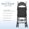 Picture of Dream On Me Aero Travel Umbrella Stroller, One-Hand Quick Fold, 3-Point Safety Harness, Dual Brakes, Adjustable Removable Canopy, Lightweight Compact & Space-Saving for Infants and Toddlers - Black