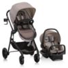 Picture of Evenflo Pivot Modular Travel System with LiteMax Preemie and Infant Car Seat (Desert Tan)