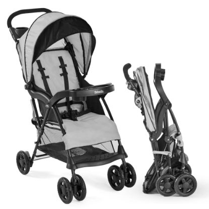 Picture of Kolcraft Cloud Plus Lightweight Umbrella Stroller for Toddlers with Reclining Seat, Large Storage Basket, Canopy, Infant & Parent Trays, Compact Fold for Summer Travel, Durable Frame, Slate Gray