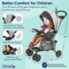 Picture of Kolcraft Cloud Plus Lightweight Umbrella Stroller for Toddlers with Reclining Seat, Large Storage Basket, Canopy, Infant & Parent Trays, Compact Fold for Summer Travel, Durable Frame, Slate Gray