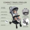 Picture of Lightweight Travel Stroller for Baby & Toddlers - Easy Fold & Compact Stroller with Canopy, Storage Basket, Multi-Position Recline & Convenient One-Hand Fold (Grey)