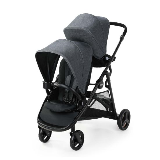 Picture of Graco Ready2Grow 2.0 Double Stroller Features Bench Seat and Standing Platform Options, Rafa