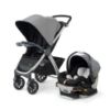 Picture of Chicco Bravo 3-in-1 Trio Travel System, Bravo Quick-Fold Stroller with KeyFit 30 Infant Car Seat and Base, Camden/Black