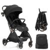 Picture of Gromast Gravity Folding Baby Stroller - Portable Travel Toddler Stroller w/Adjustable Backrest, Canopy & Cup Holder, Lightweight and UV Protected, One-Hand Automatic Folding - Black