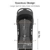 Picture of Gromast Gravity Folding Baby Stroller - Portable Travel Toddler Stroller w/Adjustable Backrest, Canopy & Cup Holder, Lightweight and UV Protected, One-Hand Automatic Folding - Black
