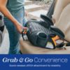 Picture of Chicco GoFit ClearTex Plus Backless Booster Car Seat, Latch Attachment, Quick-Release Latch Removal, Portable Car Booster Seat for Children at Least 4 Years Old and 40-110 lbs, Obsidian/Black