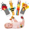 Picture of Infinno Baby Wrist Rattle Socks and Foot Finder Set, Perfect Baby Toys for 0-12 Months Newborn Boys and Girls As Shower Gifts, Garden Bug Series
