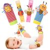 Picture of Bloobloomax Wrist Rattle Socks and Foot Finder Set, Infant Girl Boy Toys for Babies 0-36 Months, Newborn Hand & Foot Toys for 0 to 3 Years, Baby Shower Gifts Set Easter Basket Stuffer