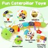 Picture of Baby Sensory Toy 0-6 Month Music Animal Stuffed Plush Caterpillar Toy for Infant 0-3-6-12 Month Old Tummy Time with Mirror Crinkle Rattle Toys for Newborn Boys Girl Shower Gifts Easter Basket Stuffer