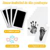 Picture of 4-Pack Baby Inkless Hand and Footprint Kit Paw Nose Print Kit for Dogs Cats Pets Clean Touch Ink Pad for Baby Pets Newborn Keepsake Mess-Free Ink Pad