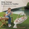 Picture of Baby Swings for Infants, Monamii Baby Swing, Infant Swing with 5 Speeds, 10 Lullabies, Electric Swing for Baby, Indoor & Outdoor Use (Beige)