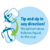 Picture of Dr. Brown's Milestones Baby's First Straw Cup, Training Cup with Weighted Straw, 9 oz/270 mL, BPA-free, 6m+, Dark Blue, 1-Pack