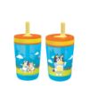 Picture of Zak Designs 15oz Bluey Kelso Tumbler Set, Leak-Proof Screw-On Lid with Straw Made of Durable Plastic and Silicone, Perfect Bundle for Kids, 2 Count (Pack of 1)
