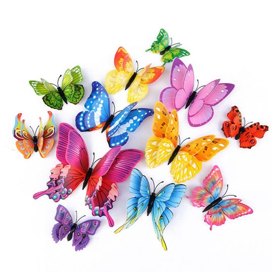 Picture of OPSEAM Butterfly Wall Decor 24/48 PCS, 3D Butterflies Stickers for Party Decorations with Magnets(Colorful, 24)