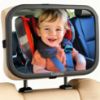 Picture of Funbliss Baby Car Mirror for Rear Facing Seat,360 Rotation, Safety Certified Shatterproof Acrylic Glass, Clear Wide View,Infant Mirror for Car Seat Rear Facing