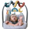 Picture of Itzy Ritzy Spiral Car Seat & Stroller Activity Toy - Stroller & Car Seat Toys for Ages 0 Months and Up - Hanging Toys Include Clinking Rings, Mirror and Textured Ribbons (Rainbow)