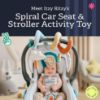 Picture of Itzy Ritzy Spiral Car Seat & Stroller Activity Toy - Stroller & Car Seat Toys for Ages 0 Months and Up - Hanging Toys Include Clinking Rings, Mirror and Textured Ribbons (Rainbow)
