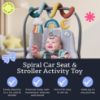 Picture of Itzy Ritzy Spiral Car Seat & Stroller Activity Toy - Stroller & Car Seat Toys for Ages 0 Months and Up - Hanging Toys Include Clinking Rings, Mirror and Textured Ribbons (Rainbow)