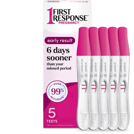 Picture of First Response Early Result Pregnancy Test, 5 Count Pack of 1,White