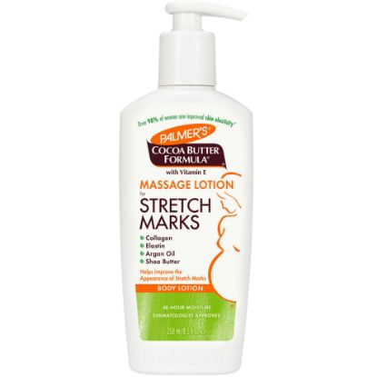 Picture of Palmer's Cocoa Butter Formula Massage Lotion For Stretch Marks, Pregnancy Skin Care, Belly Cream with Collagen, Elastin, Argan OIl and Shea Butter, 8.5 Ounces