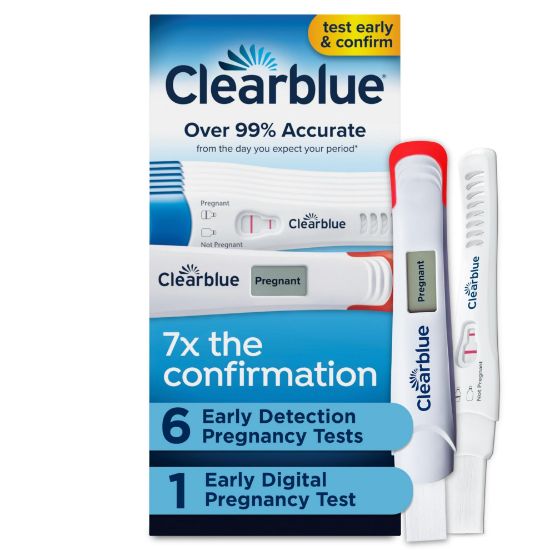 Picture of Clearblue Early Pregnancy Test Kit, at-Home Pregnancy Test Kit for Women, hCG Hormone Pregnancy Tests with Easy-to-Read Results, 7 Tests